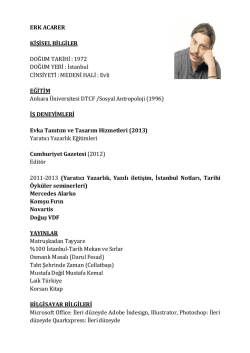 ERK ACARER KİŞİSEL BİLGİLER DOĞUM TARİHİ