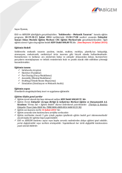 Sayın &Uuml;yemiz, ESO ve ABİGEM işbirliğiyle