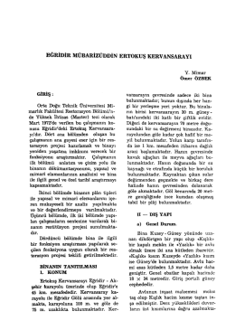 eğridir m&uuml;bariz&uuml;ddin ertokuş kervansarayı