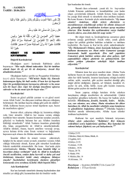 nimet ve musibet anında kaymamak