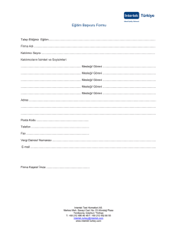 Eğitim Katılım Formu