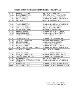 2014-2015 ders sorumluları
