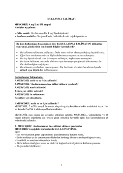 Revize Muskoril Ampul HKT