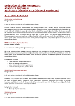 Ataşehir İlkokulu 2., 3. ve 4. Sınıflar