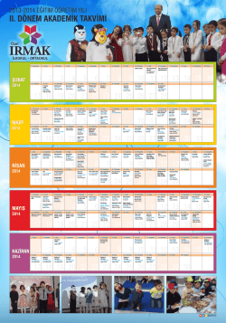 ıı. d&ouml;nem akademik takvimi