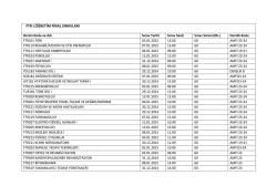 FTR I.&Ouml;ĞRETİM FİNAL SINAVLARI