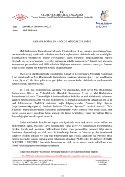 Mal Bildirimi Talimatı - Tapu ve Kadastro Genel M&uuml;d&uuml;rl&uuml;ğ&uuml;