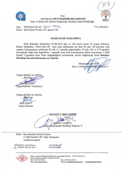 G&uuml;ndemin 117.Maddesi - Antalya Belediyesi