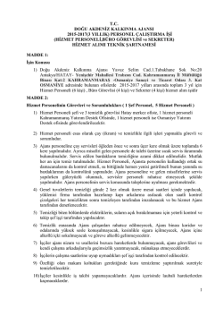 1 T.C. DOĞU AKDENĠZ KALKINMA AJANSI 2015