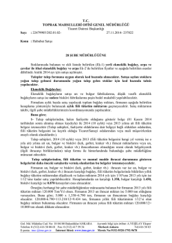 T.C. TOPRAK MAHSULLERĐ OFĐSĐ GENEL M&Uuml;D&Uuml;RL&Uuml;Ğ&Uuml;