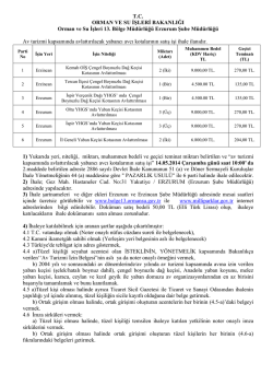 İhale İlanına Ulaşmak İ&ccedil;in Tıklayınız