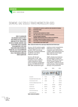SIEMENS, GAZ İZOLELİ TRAFO MERKEZLERI (GIS)