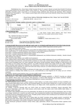 İhale İlan yazısı - Kayseri Orman B&ouml;lge M&uuml;d&uuml;rl&uuml;ğ&uuml;