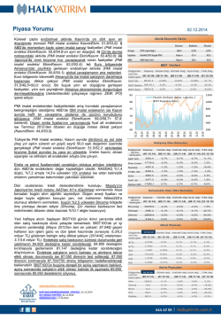 Halk Yatırım G&uuml;nl&uuml;k B&uuml;lteni 02.12.2014
