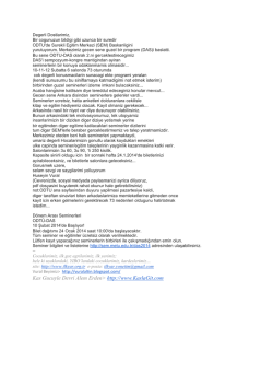 d&ouml;nem arası seminerler (das)