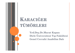 KARACIĞER T&Uuml;M&Ouml;RLERI - Dicle &Uuml;niversitesi
