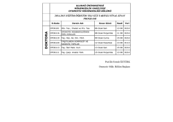 DOKTORA - Otomotiv Mühendisliği