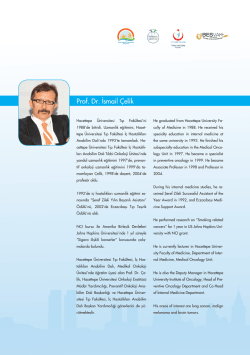 Prof. Dr. İsmail &Ccedil;elik