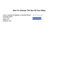 How To Choose The Sex Of Your Baby by