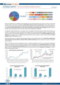 HLY MODEL PORTF&Ouml;Y &ndash; &ldquo;HAFTALIK