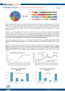 HLY MODEL PORTF&Ouml;Y &ndash; &ldquo;HAFTALIK