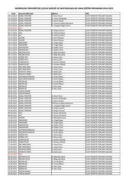 &Ccedil;ocuk Sağlığı ve Hastalıkları Anabilim Dalı (Vaka Eğitimi)