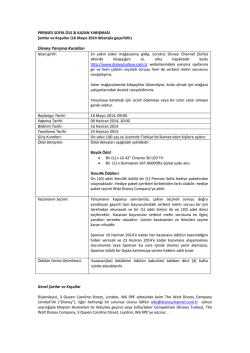 Şartlar ve Koşullar - Disneyturkiye.com.tr