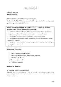 Her 1 g krem %5 a/a 50 mg asiklovir içerir. Yardımc