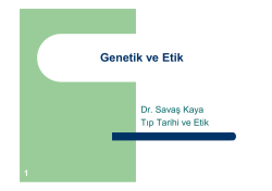 Genetik ve Etik