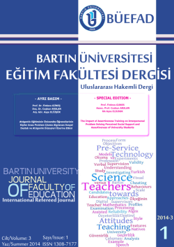 PDF İndir - bartın &uuml;niversitesi eğitim fak&uuml;ltesi dergisi