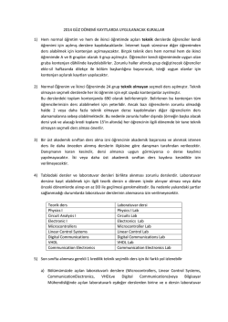 Kayıtlarda Uyulacak Kurallar