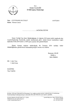 T.c. - Uşak Milli Egitim M&uuml;d&uuml;rl&uuml;ğ&uuml;