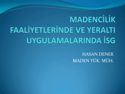MADEN SEKT&Ouml;R&Uuml;NDE İSG