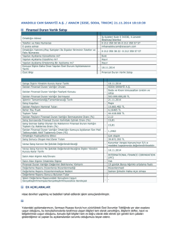 21.11.14 Finansal duran varlık satışı