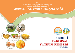 ordu - TC Gıda Tarım ve Hayvancılık Bakanlığı