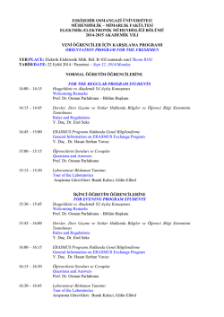 Orientation Program - Osmangazi &Uuml;niversitesi