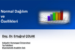 Normal Dağılım - anadolu &uuml;niversitesi eczacılık fak&uuml;ltesi