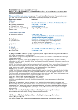 İLAN İsk 128 Yol - Orman Genel M&uuml;d&uuml;rl&uuml;ğ&uuml;