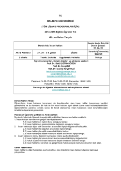 İHA+200+İnsan+Hakları sYLLABUS