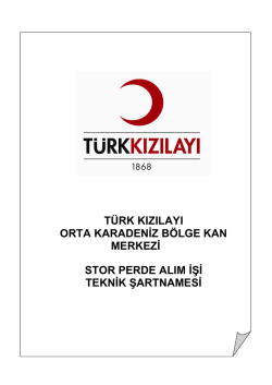 teknik şartname - T&uuml;rk Kızılayı