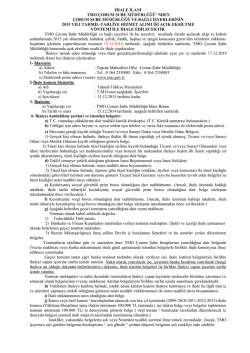 tahmil tahliye işi yaptırılacaktır