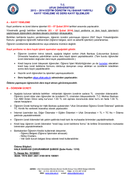 Sayı : B - Ufuk &Uuml;niversitesi