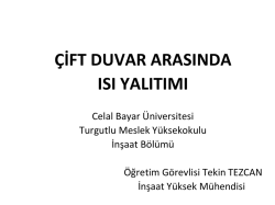 &ccedil;ift duvar arasında ısı yalıtımı