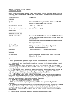 MOBESE KURULUM İŞİ YAPTIRILACAKTIR GİRESUN &Ouml;ZEL