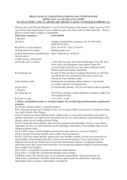 Dilovası Katı Atık D&uuml;zenli Depolama Tesisi III Sınıf