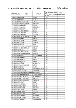 elektrik devreleri ı vize notları (ı. &ouml;ğretim)