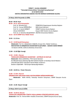 Teknolojik Girişimcilikten Teknolojik Sanayileşmeye