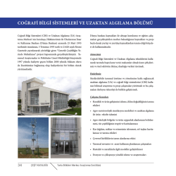 coğrafi bilgi sistemleri ve uzaktan algılama b&ouml;l&uuml;m&uuml;