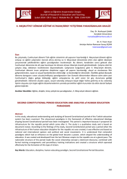 Makale - Eğitim ve &Ouml;ğretim Araştırmaları Dergisi