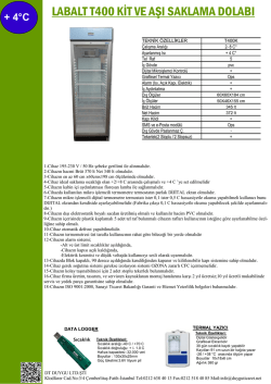 LABALT T400 KİT VE AŞI SAKLAMA DOLABI